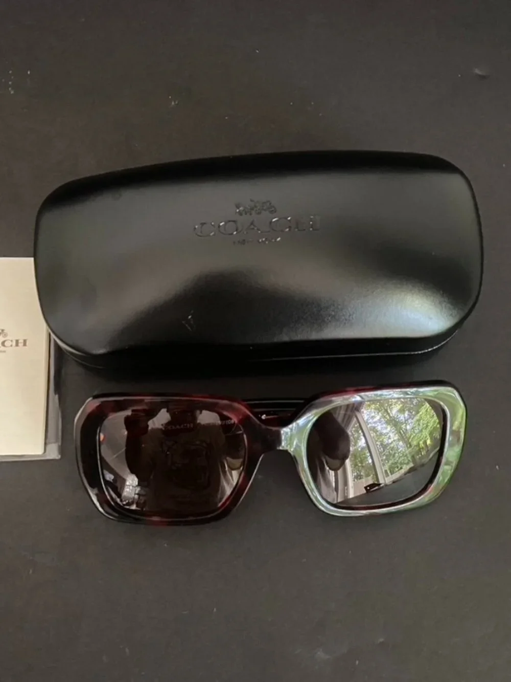 Coach Milky Wine Tortoise Frame Sunglasses